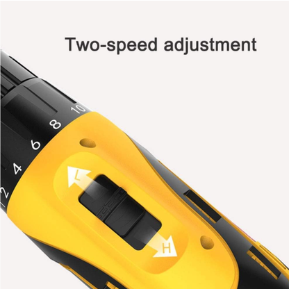 Taladro Amarillo Inalámbrico con Batería Recargable